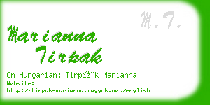 marianna tirpak business card